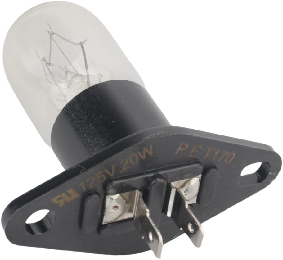 Microwave Light Lamp Bulb 125V 20W fits for GE LG Samsung Panasonic-Replace WB36X10063 6912W3B002L 26QBP1109 6912W3B002G