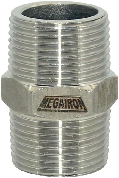 3/4" x 3/4" NPT Male Threaded Hex Nipple,Stainless Steel 304 Quick Coupler Pipe Fitting