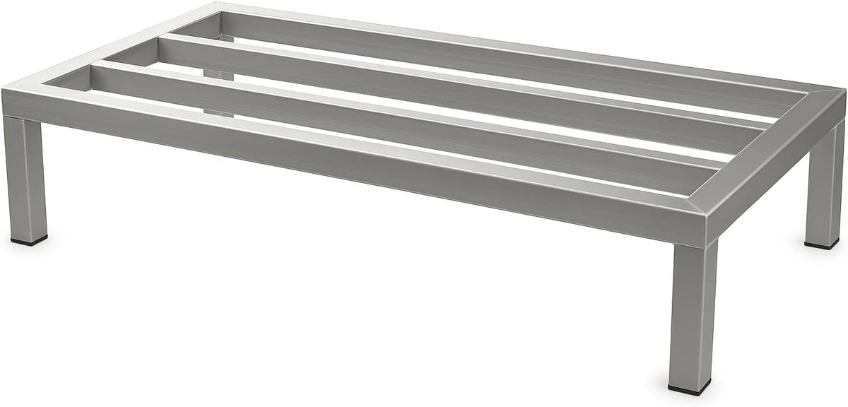Aluminum Dunnage Rack, Silver, 36x20x8 Inches, 1630 lb Capacity, NSF Listed, Heavy-Duty Tubular Welded Construction