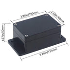 2Packs Junction Box IP65 Waterproof ABS Plastic Electrical Project Case Power Junction Boxes, Project Box with Fixed