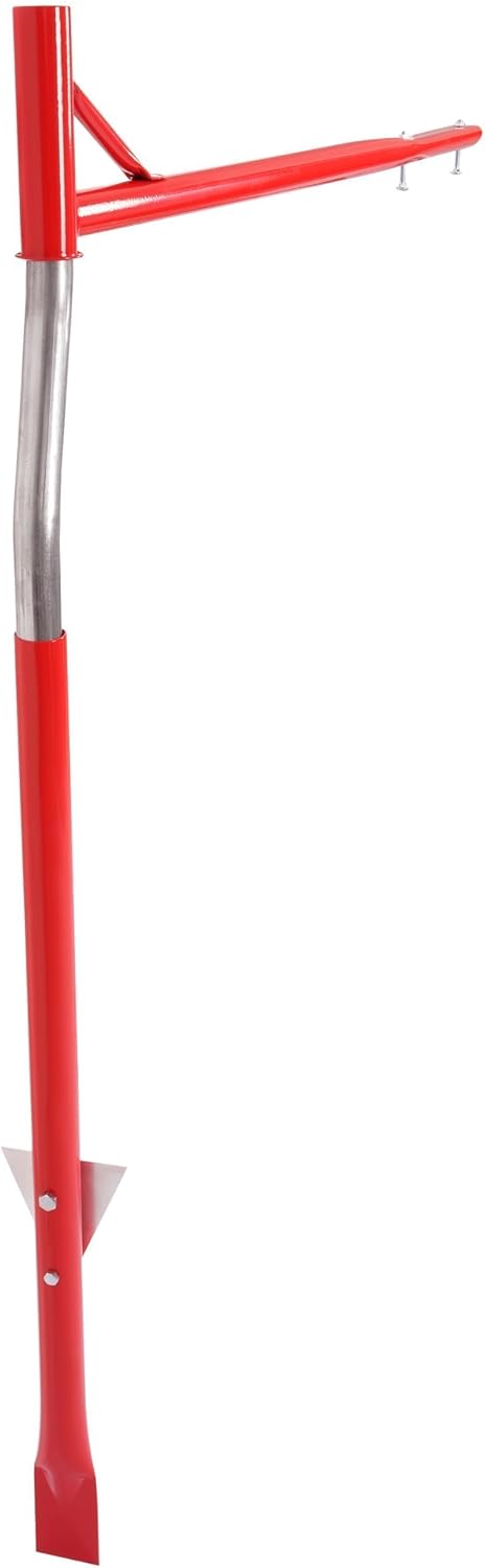 Mailbox Support Post with Swinging Boom Arm, Both Rural and | Residential Outside Stand Red+Silvery 40-inch Mailbox