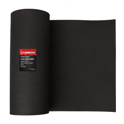 Professional Tool Box Liner and Drawer Liner - 16 inch(Wide) x 16 feet (Long), Non-Slip, Black