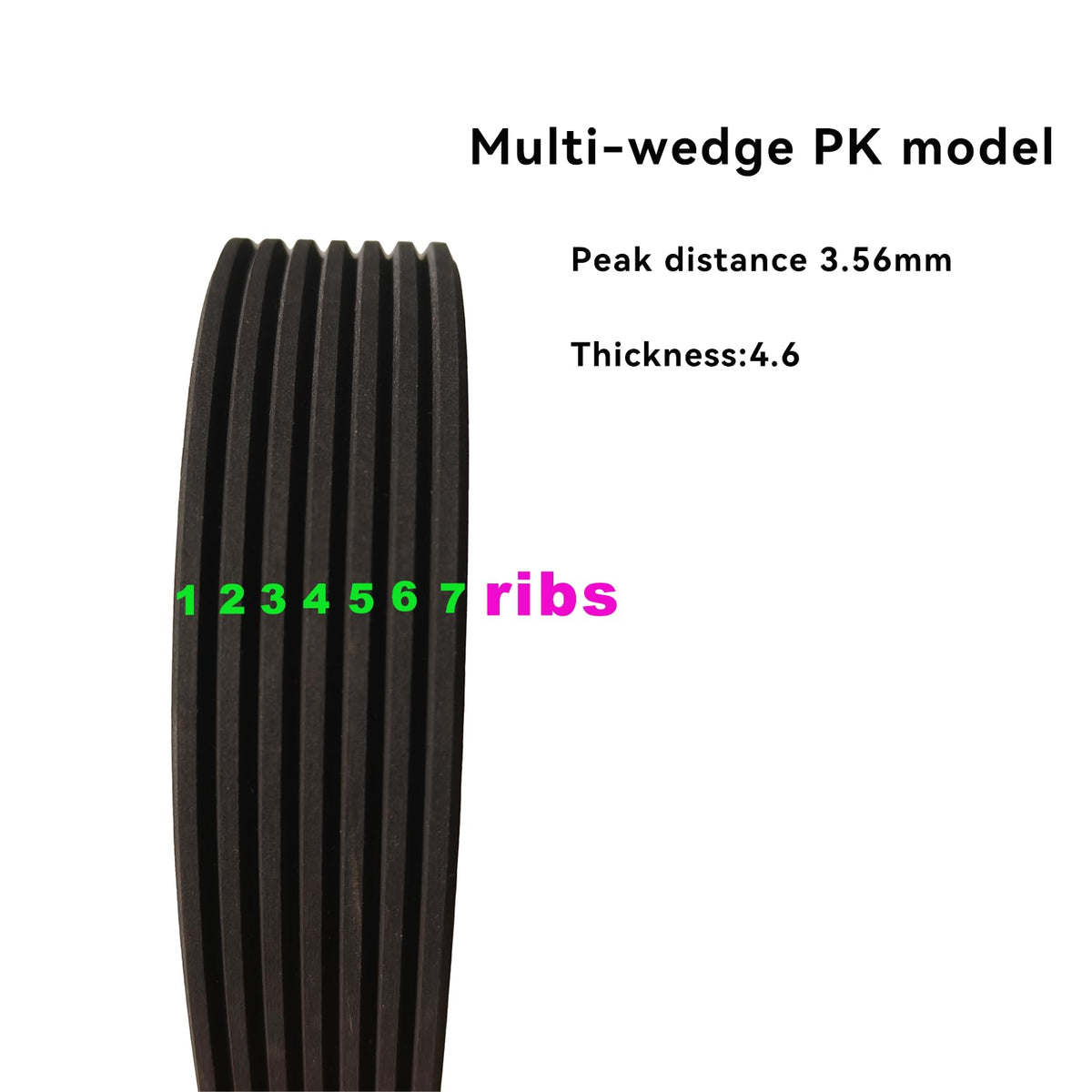 HUANLING 4PK620 Rubber Poly V-Belt,4 Ribs PK V-Ribbed Belt 24.4" Length x 0.56" Width x 0.18" Thick,Industrial Transmission Drive Belt