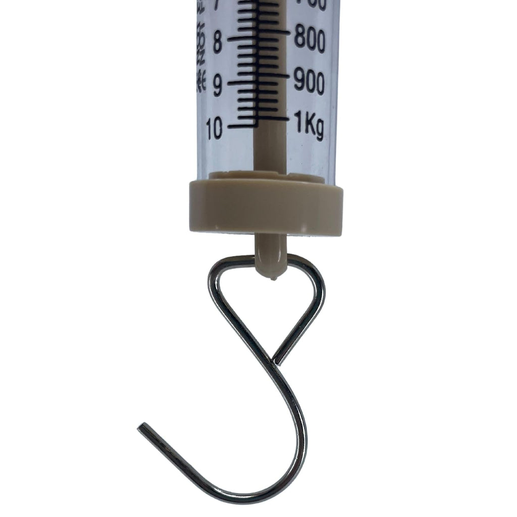 EISCO Newton Force Meter Spring Scale - Max Capacity 10N, 1 kg, Dual Scale Labeled.
