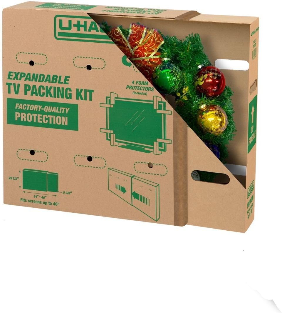 Heavy-Duty Expandable TV Moving Box - Medium (Under 40")