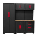 6-Pcs Garage Storage Cabinet System - Garage Workshop Set