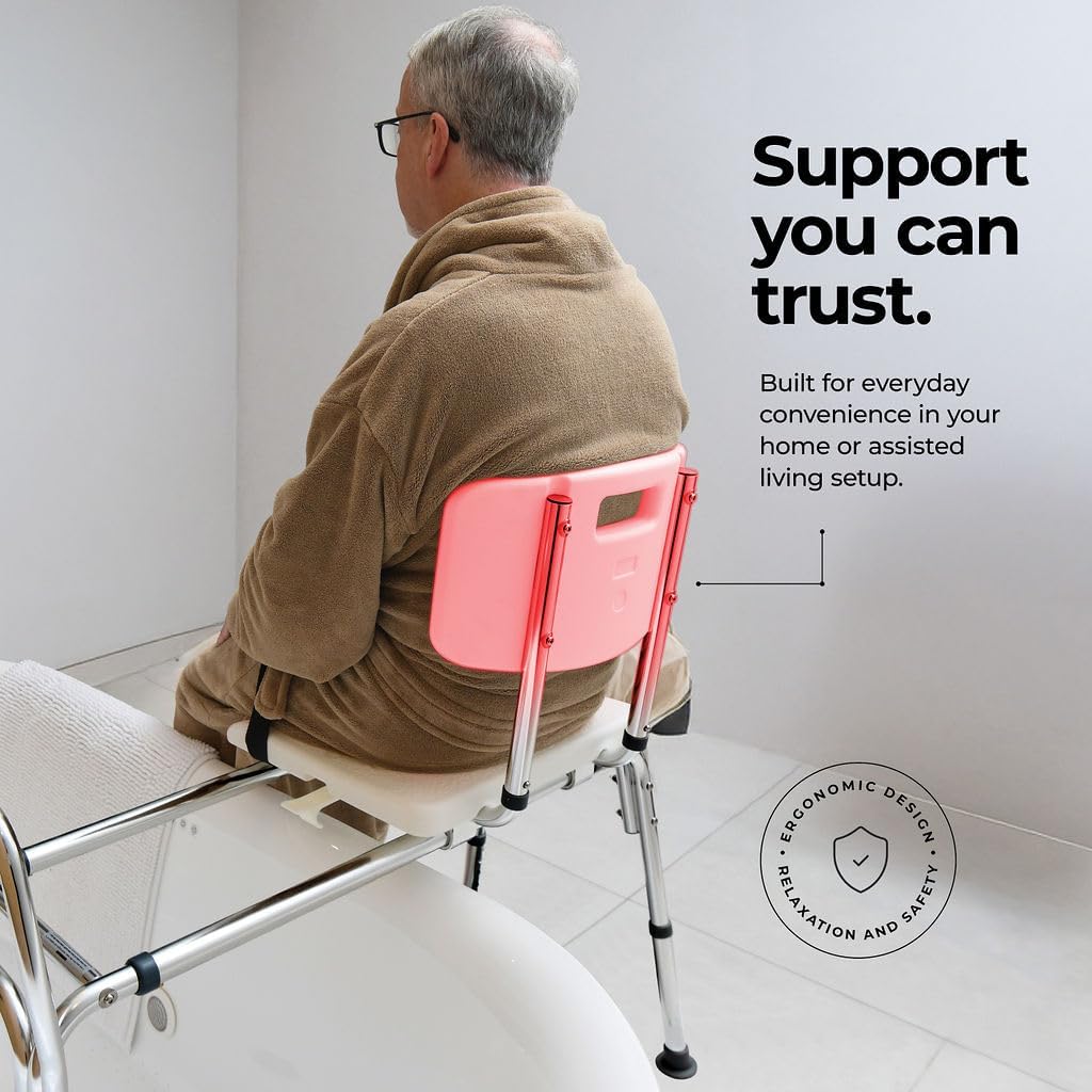 Tub Transfer Bench Sliding Shower Bench for Bathtub Shower Chair for Inside Shower Shower Chair for Elderly and