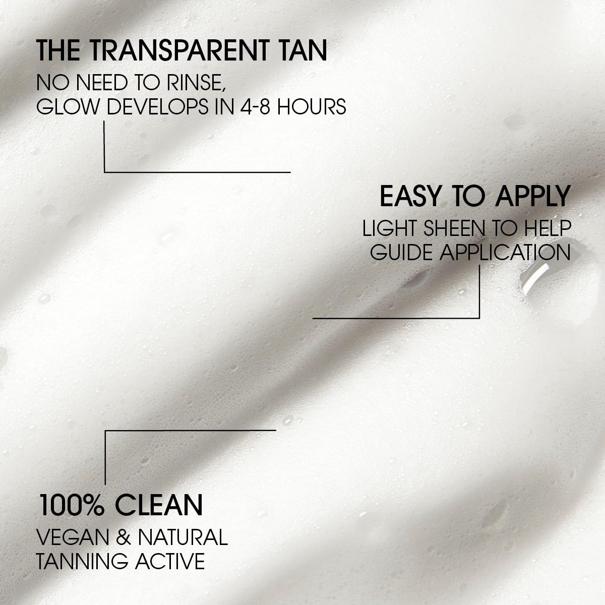 Self Tan Purity Bronzing Water, Clear Tanning Water Foam, Streak-Free Finish, Develops in 4-8 Hours, Vegan, Natural &
