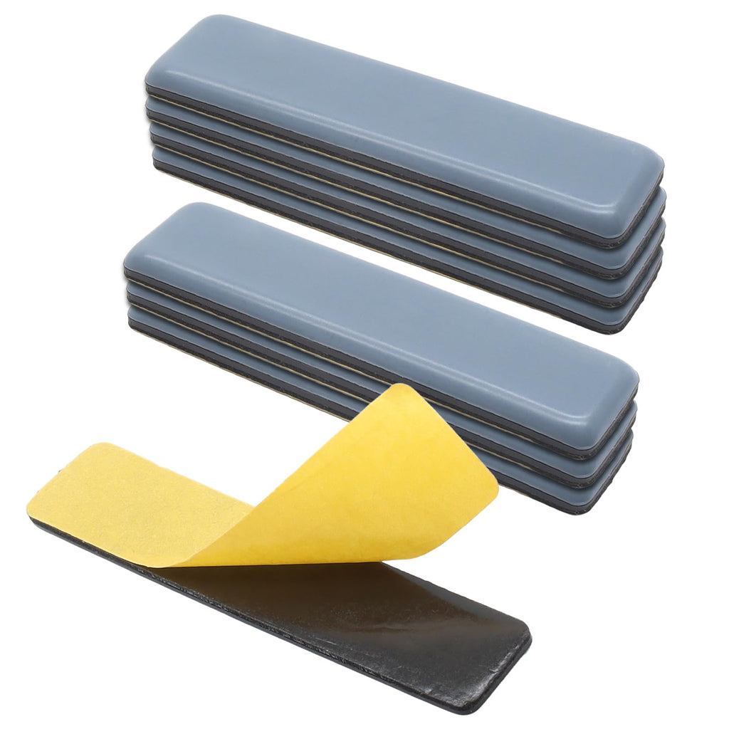8Pcs 4 x 1 Inch Rectangular Adhesive Furniture Sliders