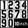 DXCYZ 10 Inch Large Number Stencils Kit 0-9 Address Number Stencil, 10PCS Reusable Plastic Painting Number Templates
