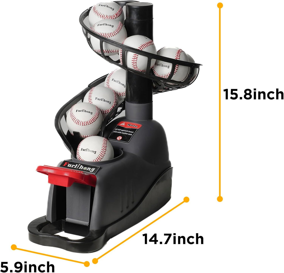 898BH Baseball Soft Toss Machine, Angle Adjustable, Step On Paddle and Release to Launch, No Power Supply Needed