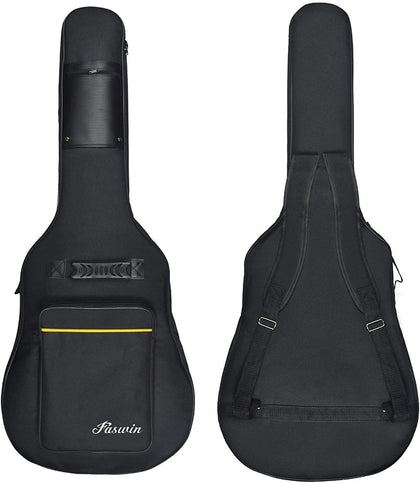 41 Inches Guitar Bag Dual Adjustable Shoulder Strap Acoustic Guitar Case Gig Bag, Waterproof Oxford Cloth 0.3 Inch