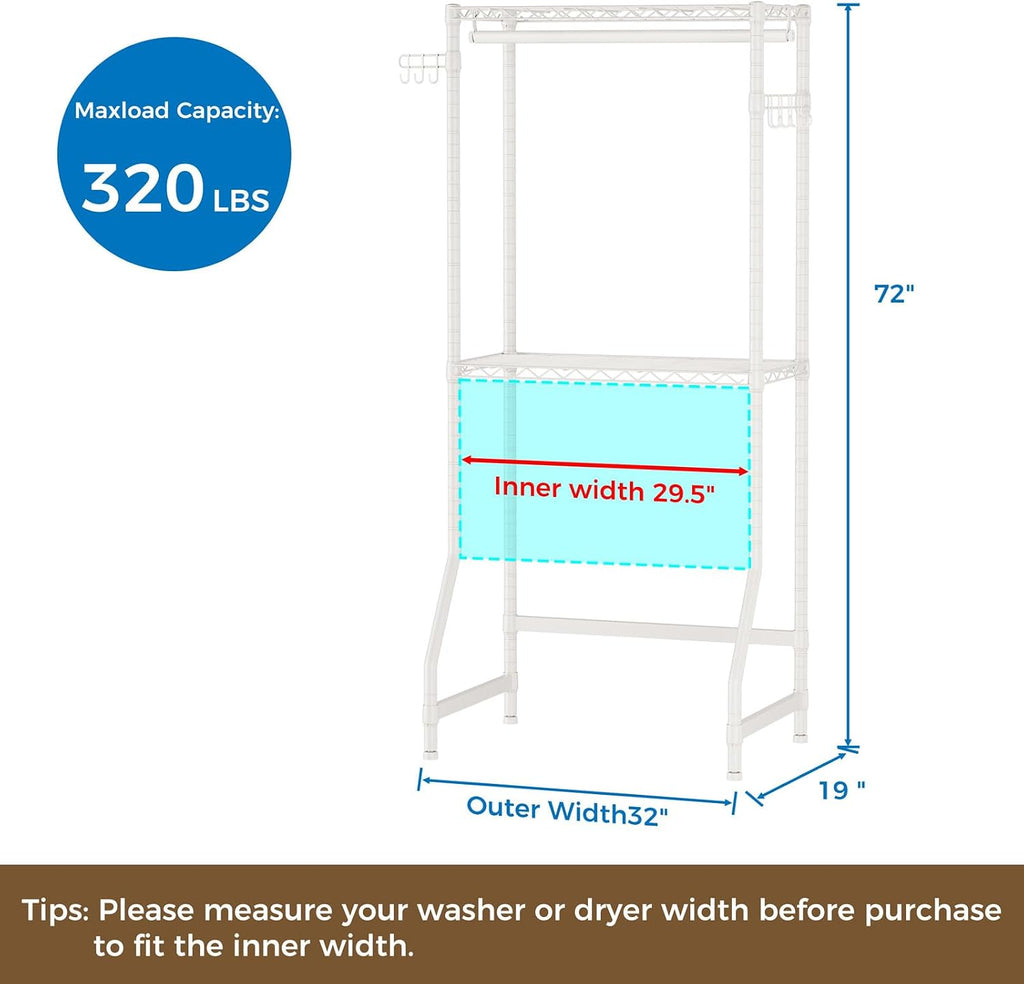 Laundry Organizer Shelves Over the Washer and Dryer Storage Shelf