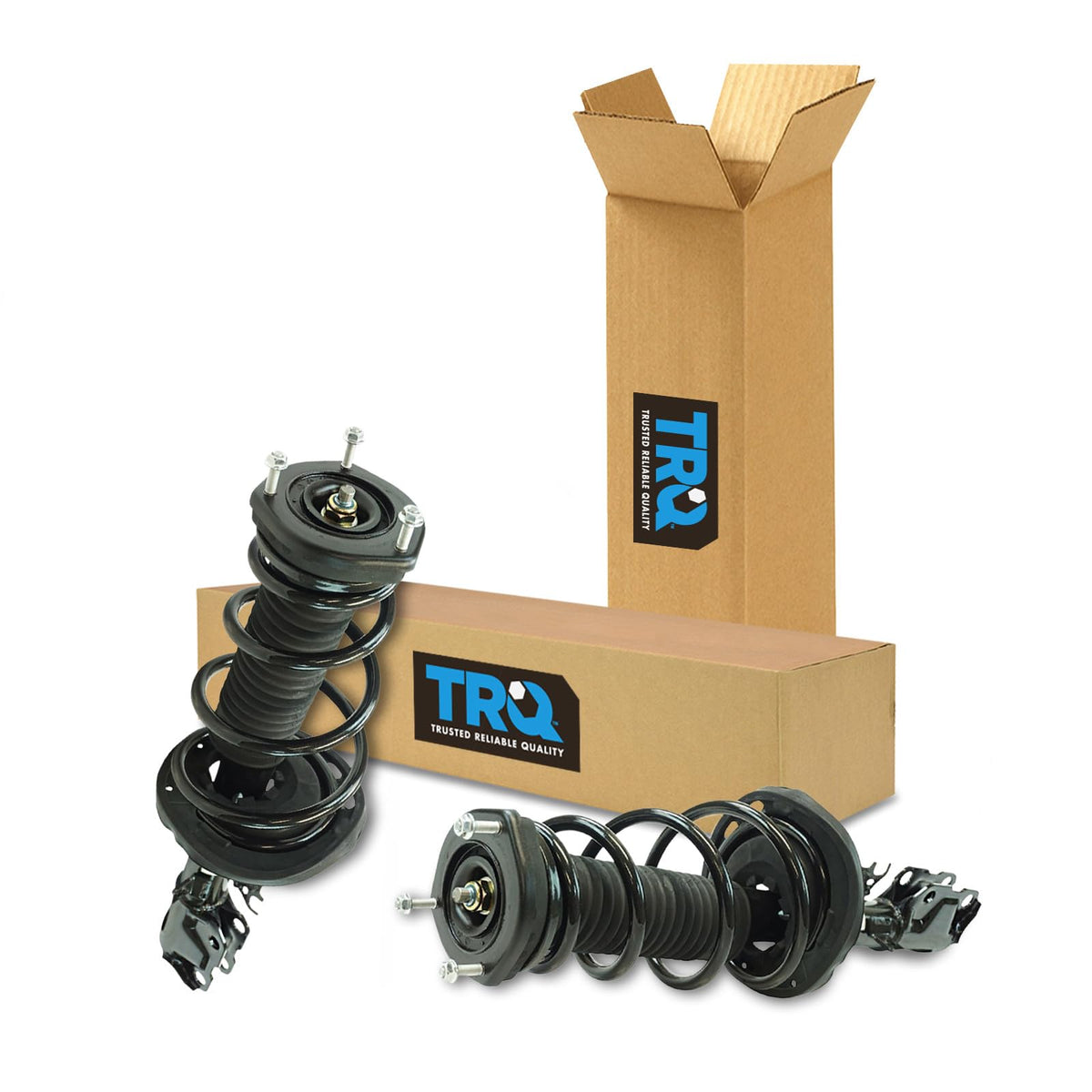TRQ Rear Strut & Coil Spring Assembly Set Driver & Passenger Sides