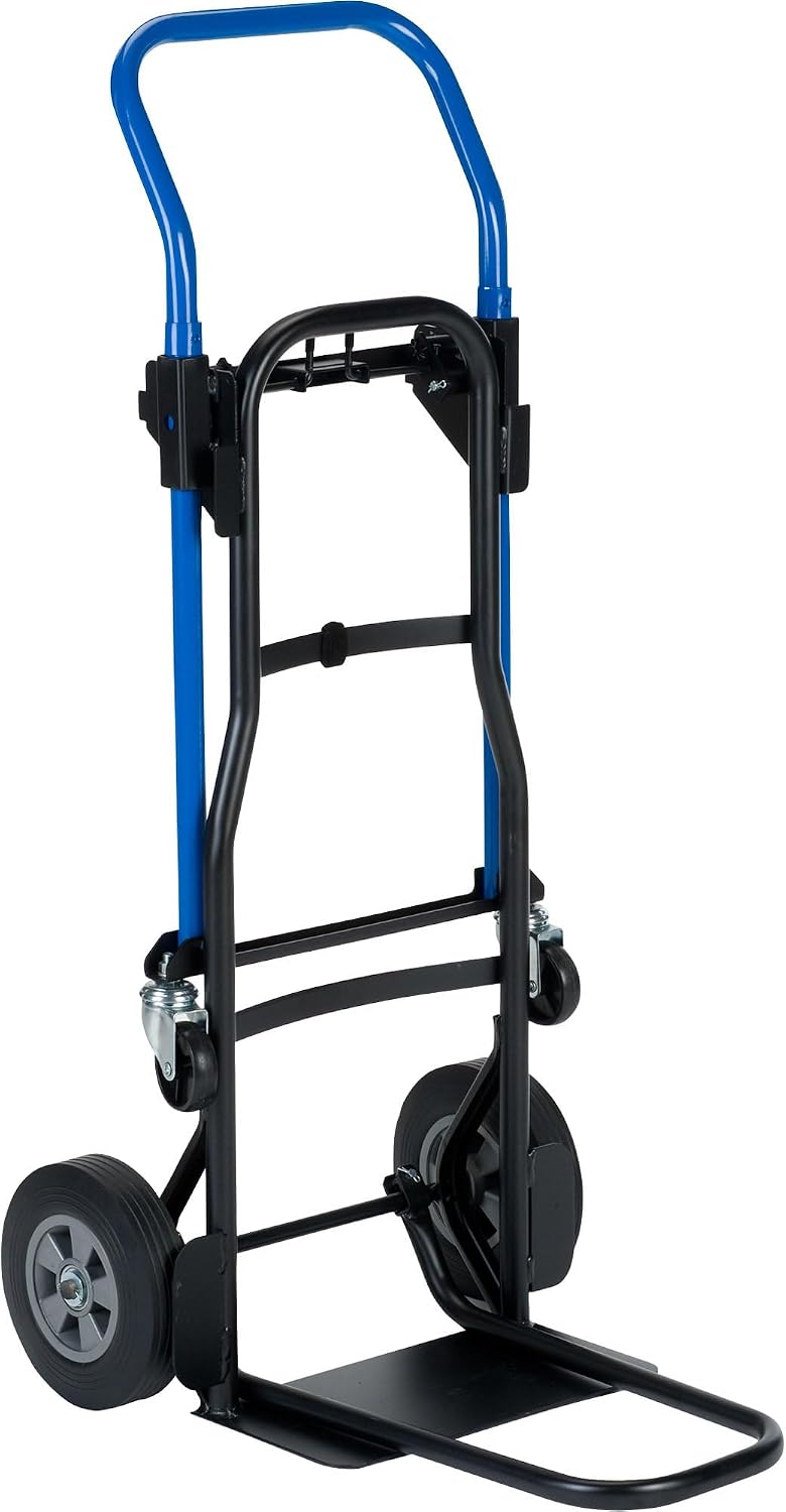 Trucks 3 in 1 Quick Change Steel Convertible Hand Truck with Nose Extension, 500 lbs. Capacity (JDCJ8523EN)