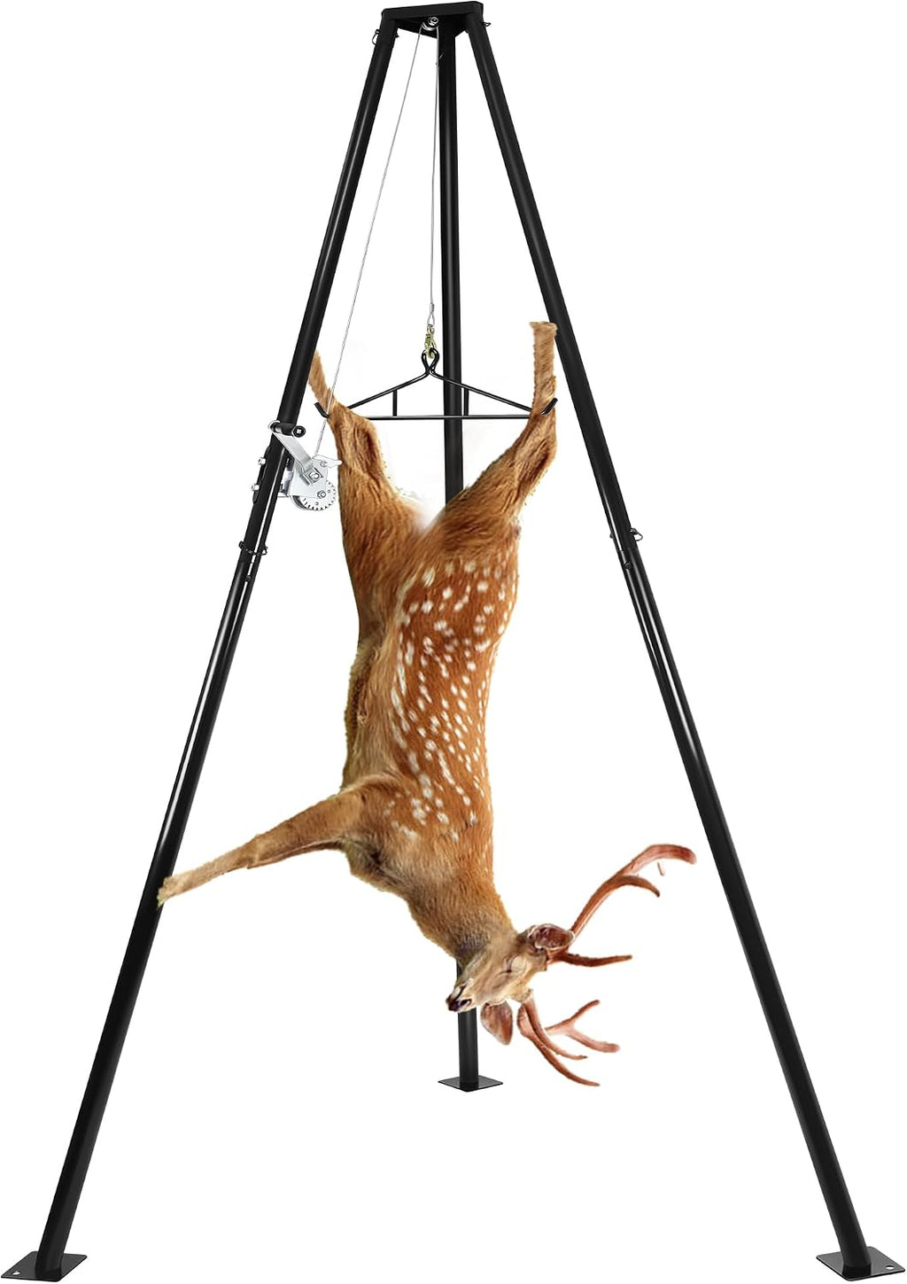 Tripod Game Hoist, 500 LBS Deer Skinning Rack Stand with Gambrel