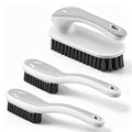 Soft Bristle Scrub Cleaning Brush 3 Pack Laundry Brush Gray White