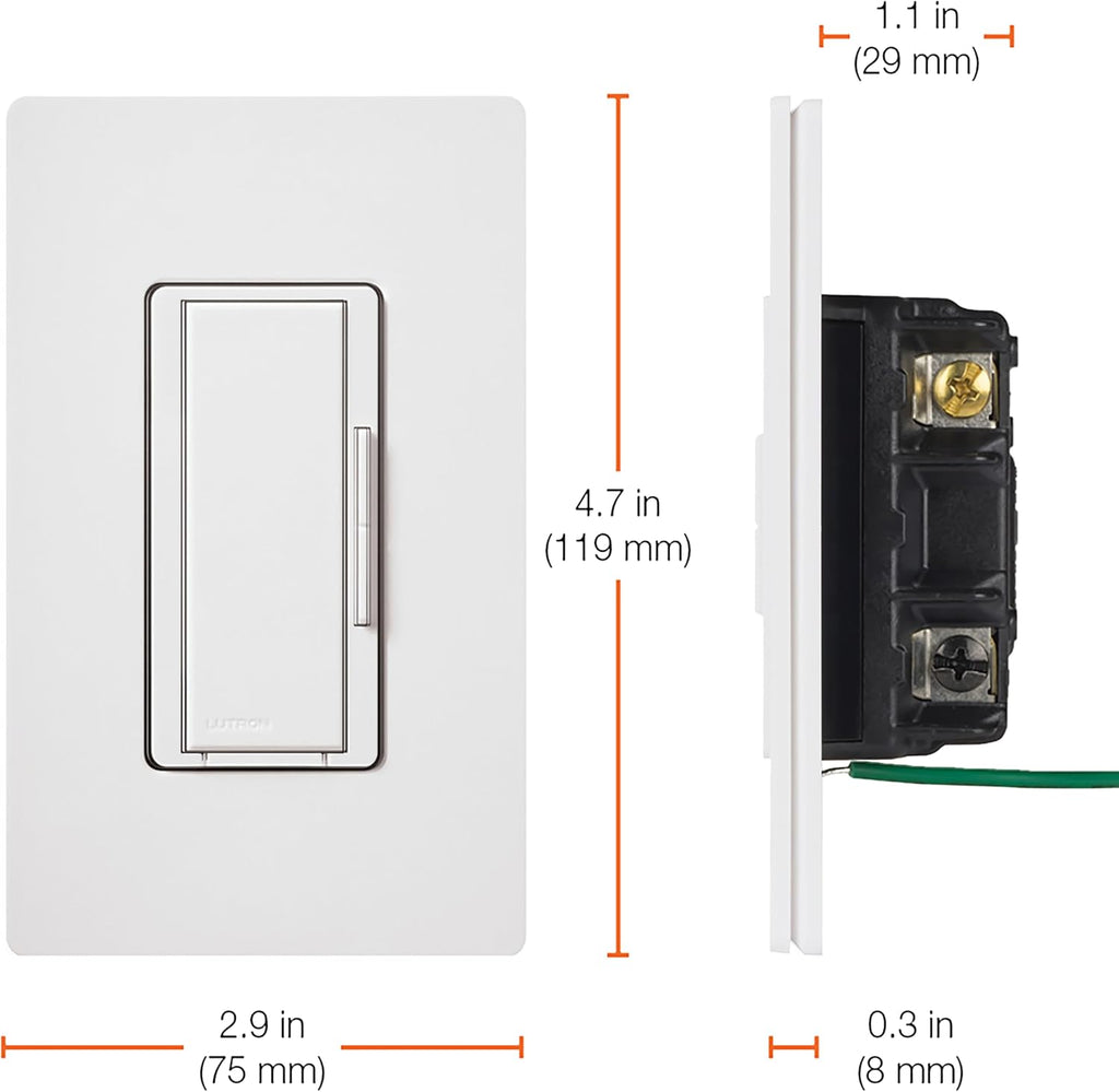 Lutron MSC-AD-SW Maestro 600-Watt Accessory Dimmer Snow