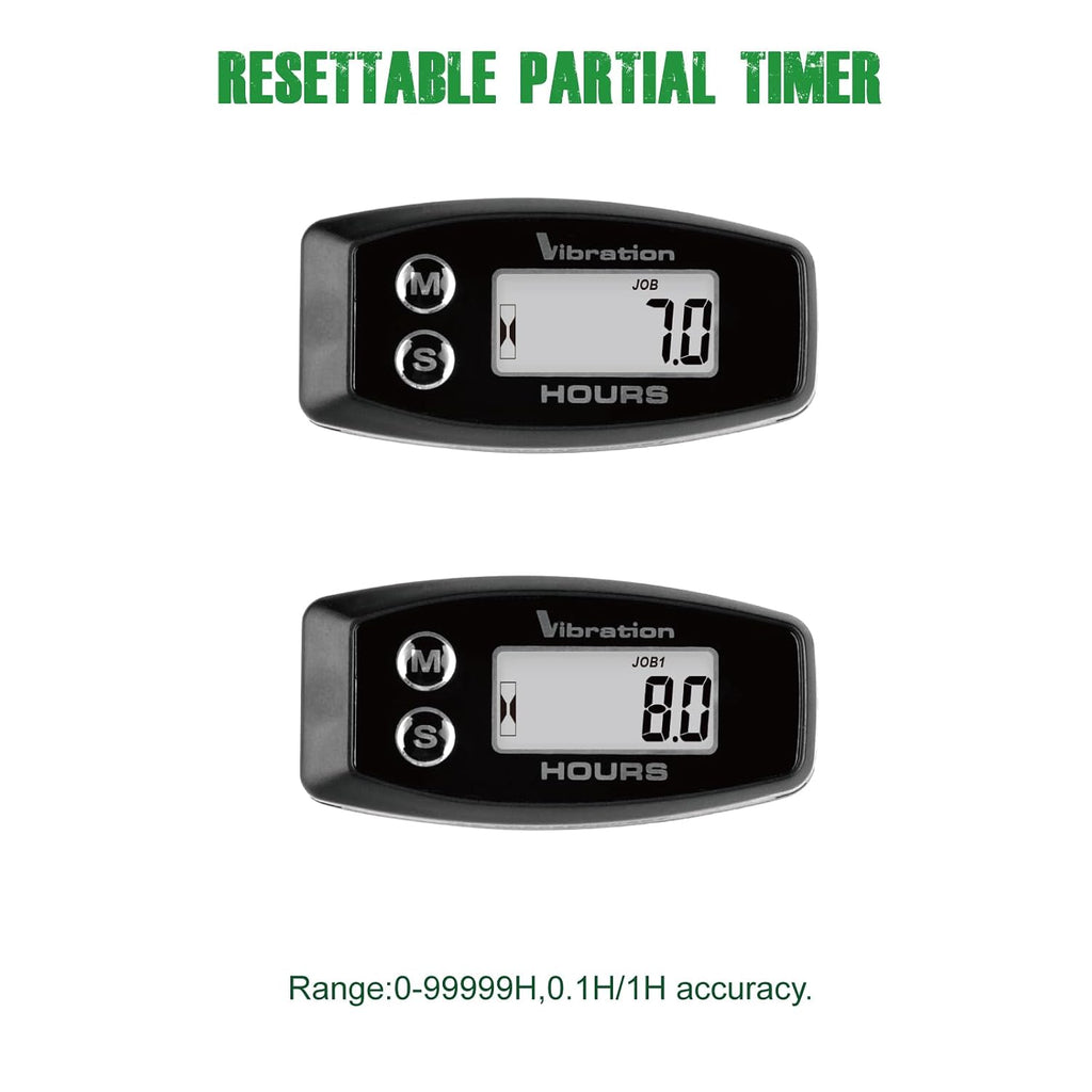YOOREAL Vibration Hour Meter,User Shutdown Waterproof IP67
