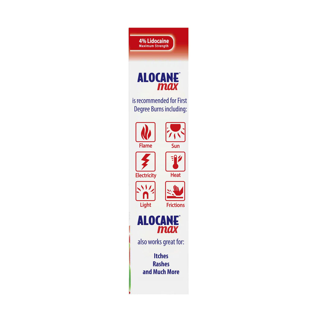 Max Burn Gel, Antiseptic and 4% Lidocaine, First aid Care 4.0 fl oz