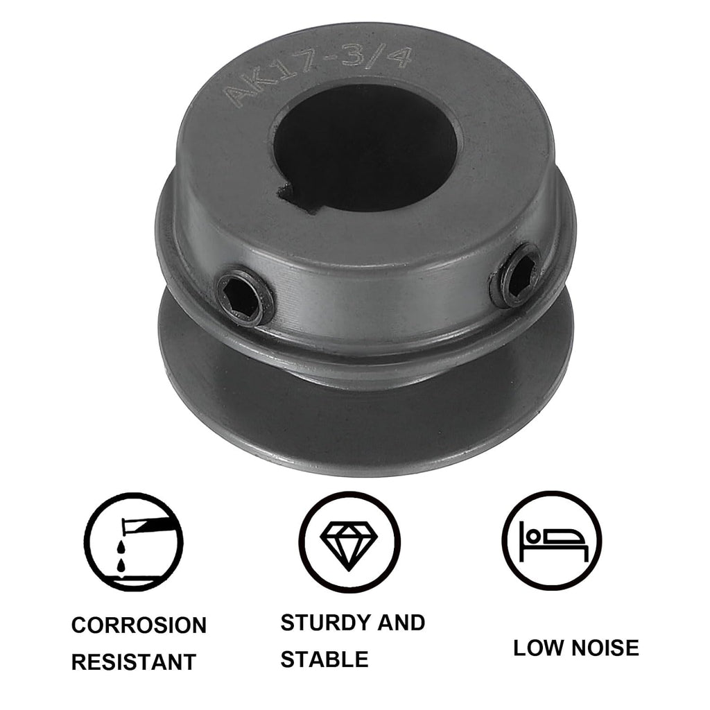 uxcell AK17-3/4 V-Belt Sheave 3/4" Bore, 1.75" OD, Single Groove Web Sheave