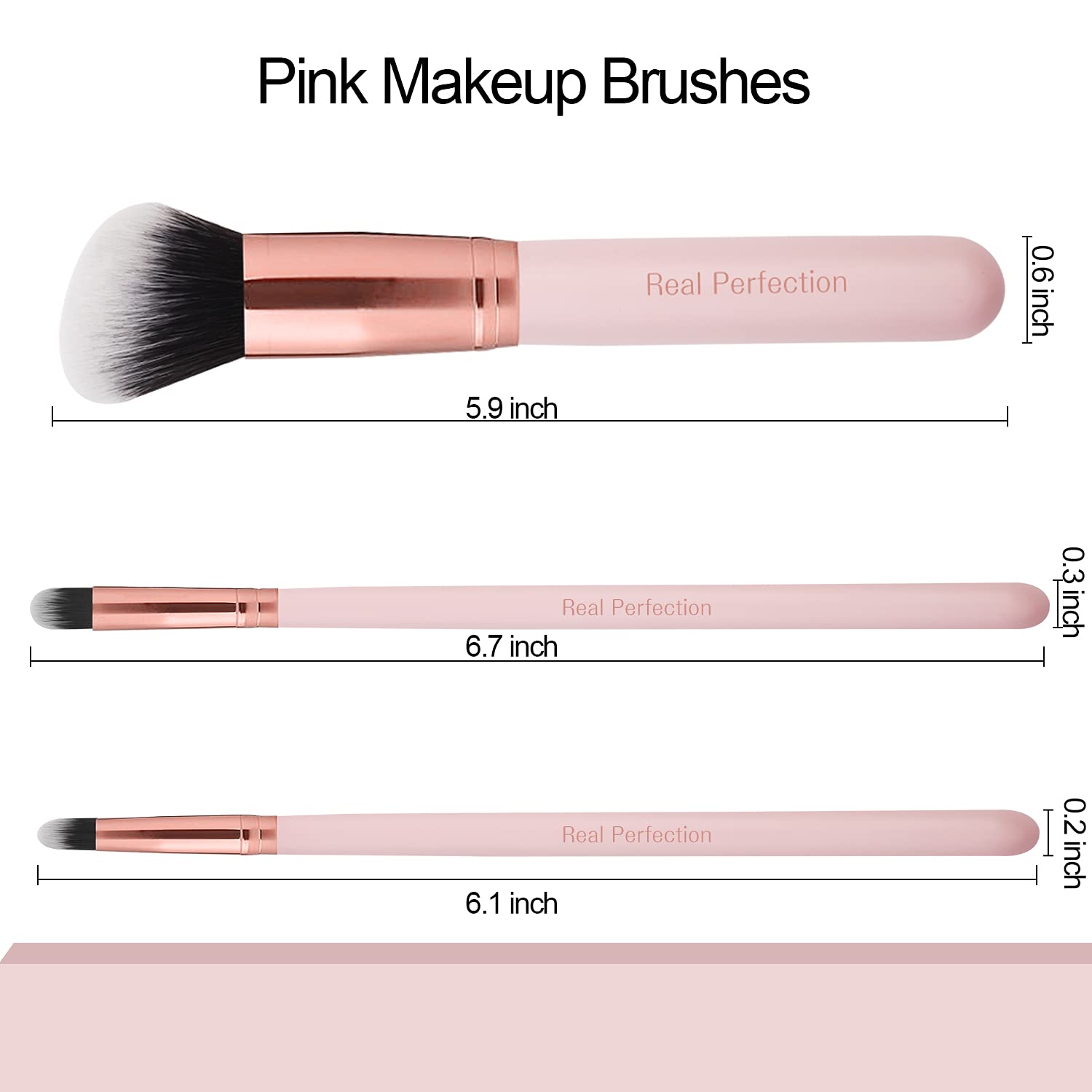 Makeup Brush Set 16 Pcs with 1 Eyebrow Razor Premium Synthetic Foundation Powder Concealers Eyeshadow Blush Makeup
