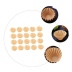 50 Sheets Paper Tea Filter Bowl with Wavy Surface for Brewing