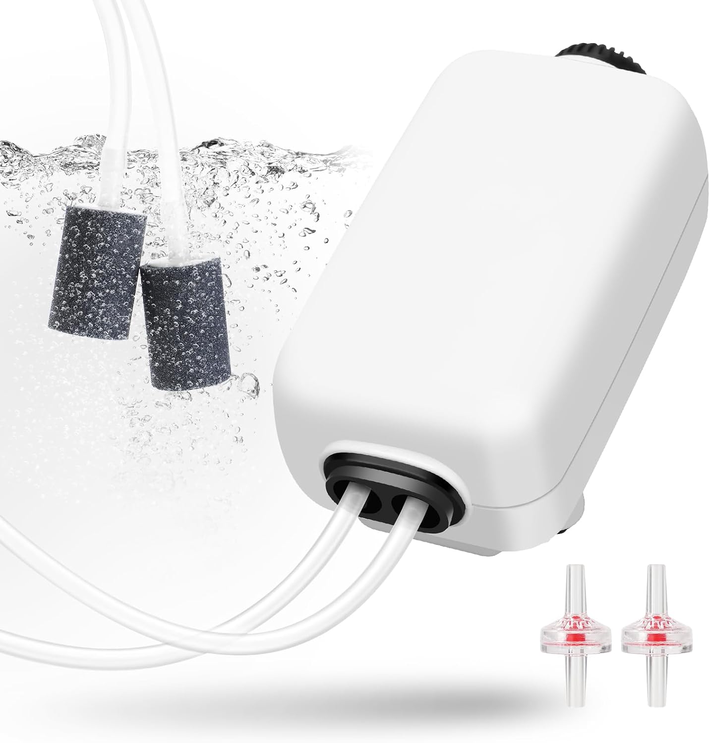 Aquarium Air Pump for 20-210 Gallon Tank, Fish Air Bubbler, Hydroponic Oxygen Aerator with Stones, Airline Tubing