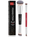 Makeup Brushes Dual-ended Foundation Brush - START MAKERS 2-in-1 Concealer Brush Face Eyebrow Eyeshadow Brush for