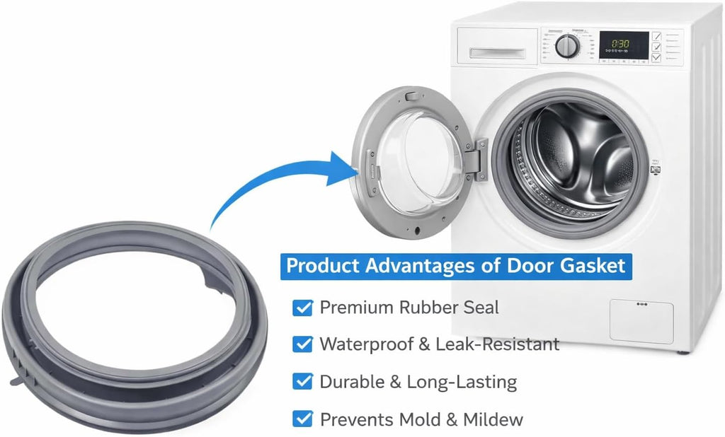 WFW9050XW00 washer door boot seal WFW9150WW00 IFW7300WW00 MHW200XW00 compatible with Whirlpool Amana Maytag