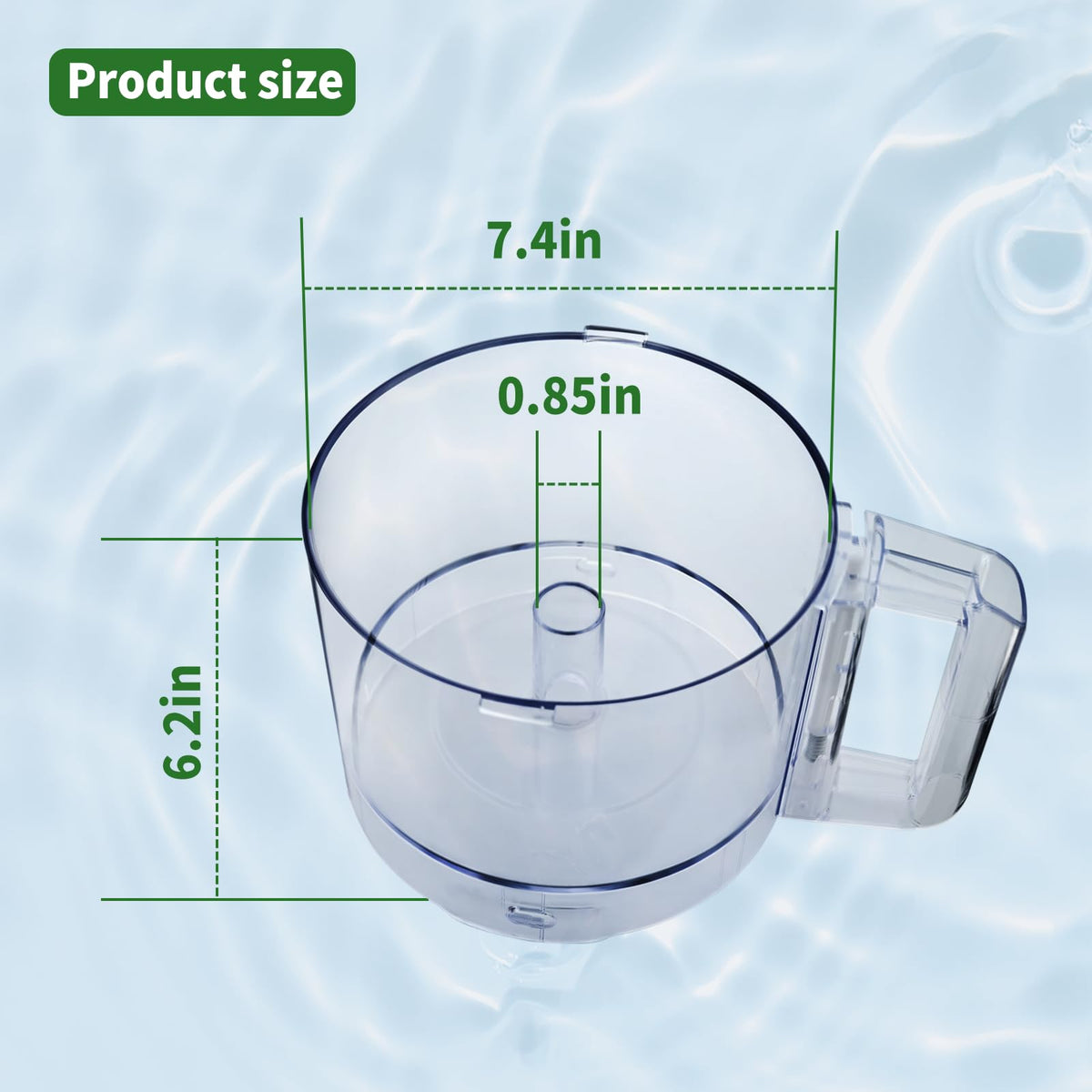 112203 Food Processor Bowl 3 Quart Compatible with Robot Coupe R2 Work Bowl