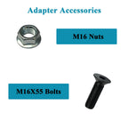 HYAT 6737324 Bucket Tooth Adapter + M16X55 Bolts and M16 Nuts, Bobcat Style Bucket Teeth 6737324 Flush Mount Bolt On Adapter-5 Pack
