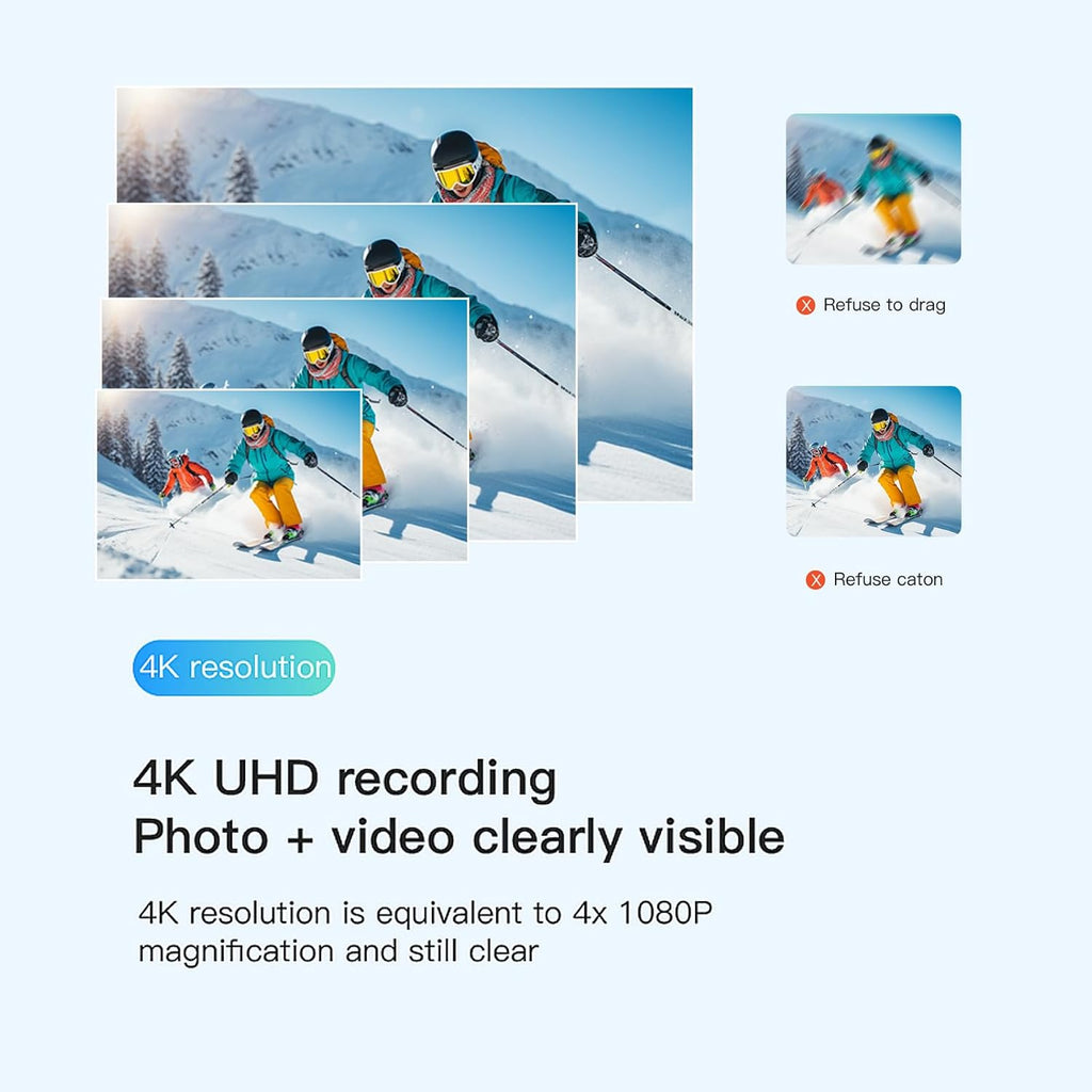 H8 64GB 4K Thumb Action Camera, Mini Body Cameras, Wearable Vlogging Camera | Multiple Accessory Mount Anywhere Small