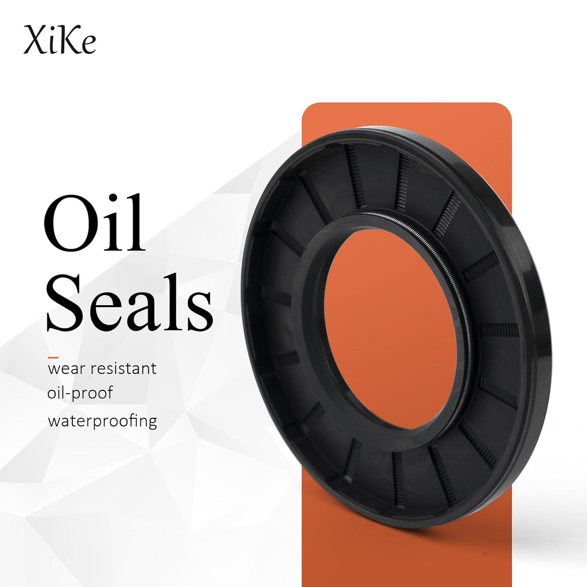 XIKE TC 12x24x7mm Nitrile Rubber Double Lip Spring-Loaded Oil Seal (2 Pack)