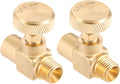 Yetaha 2Pcs Golden Brass 1/4" NPT Propane Flow Control Needle Valve