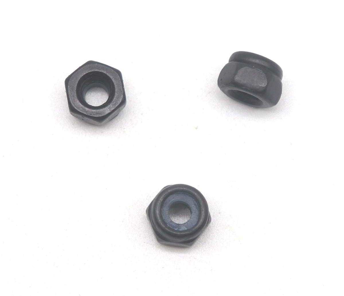 50Pcs M3-0.5mm Black Zinc Plated Nylon Lock Nuts Inserted Hex Self Clinching Nuts for RC Modeling