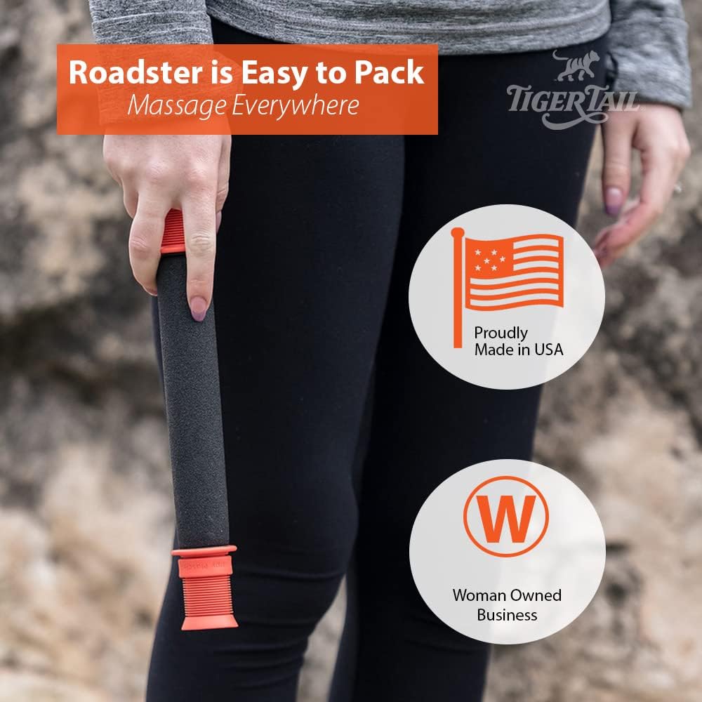 11in Massage Stick Portable Roller, Handheld, Deep Tissue Foam Roller for Legs, Neck, Calves, Thighs, Shins & Back