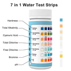 Hot Tub and Pool Test Strips, 7in1 50ct Quick & Accurate Spa Test Strips,Pool Water Test Kit, Salt Testing Kit for