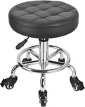 Low Height Roller Stool Height Adjustable, Mechanic Stool Low Rolling Chair, Footstool Modern Roller Seat for Salon