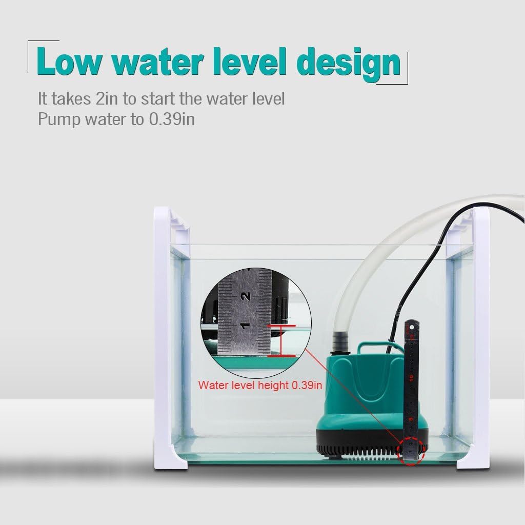 220GPH Submersible Water Pump, 25W Quiet Aquarium Pump