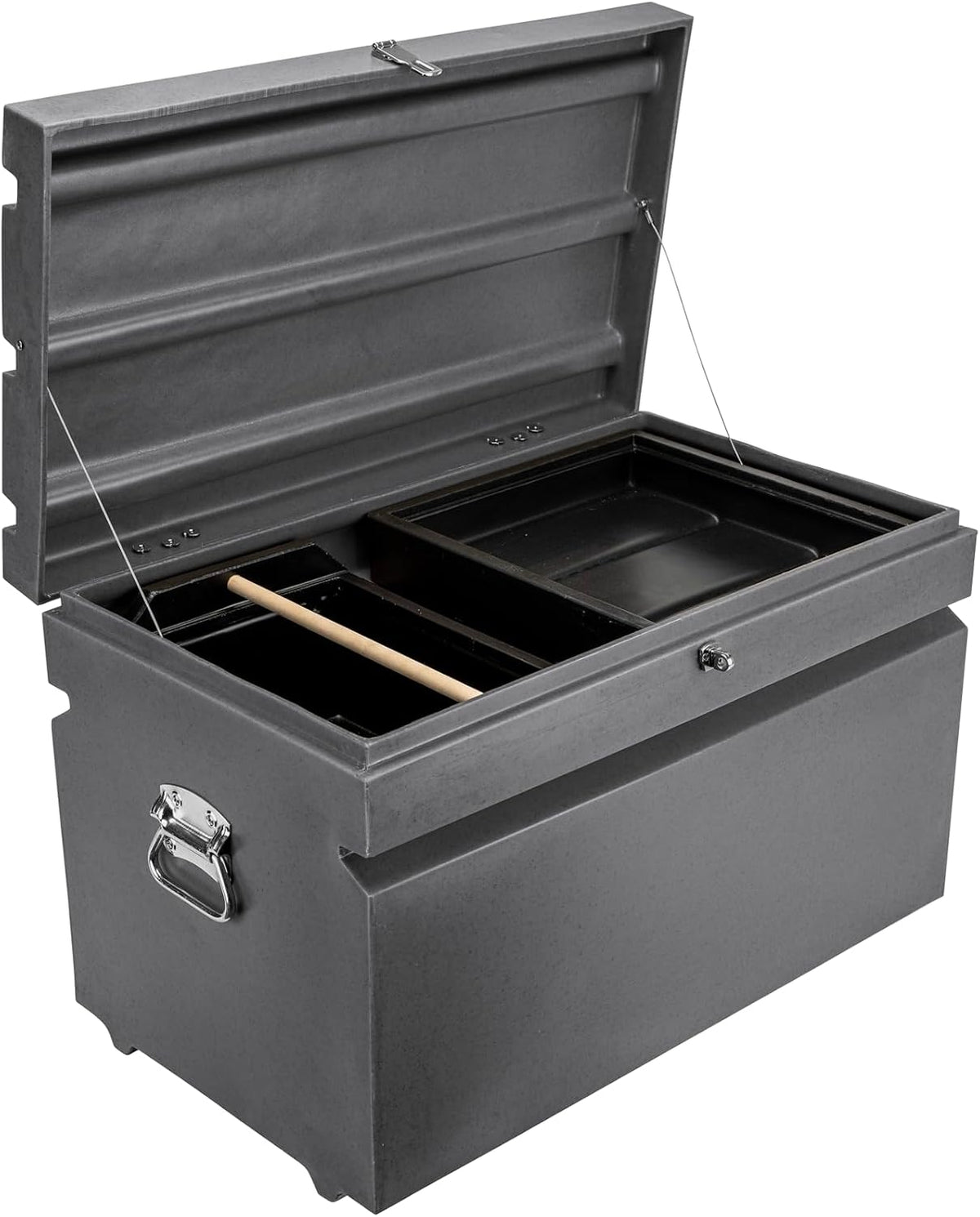 Tack Trunk Storage Box with Accessory Trays (Dark Granite)