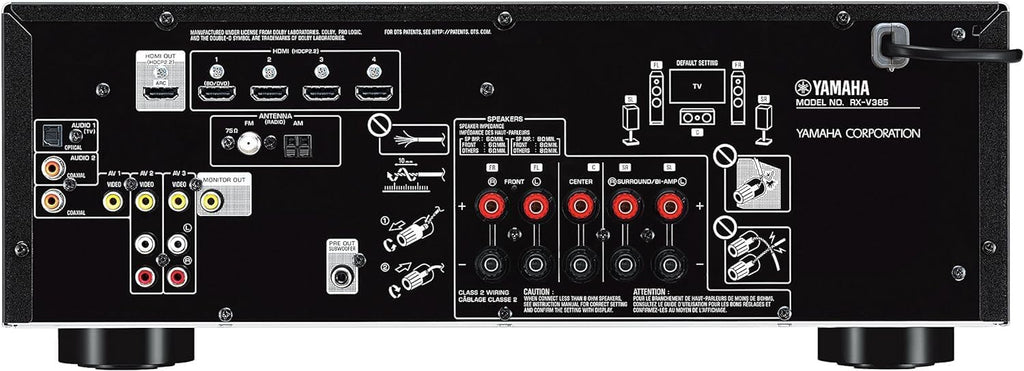 RX-V385 5.1-Channel 4K Ultra HD AV Receiver with Bluetooth