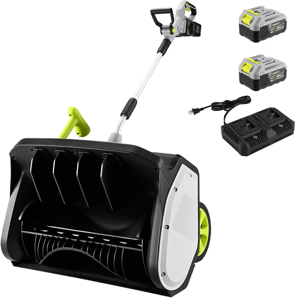 Cordless Snow Shovel: DEKOPRO 40V|17-Inch Cordless Snow Blower，Electric Snow Shove with Adjustable Chute, Lightweight