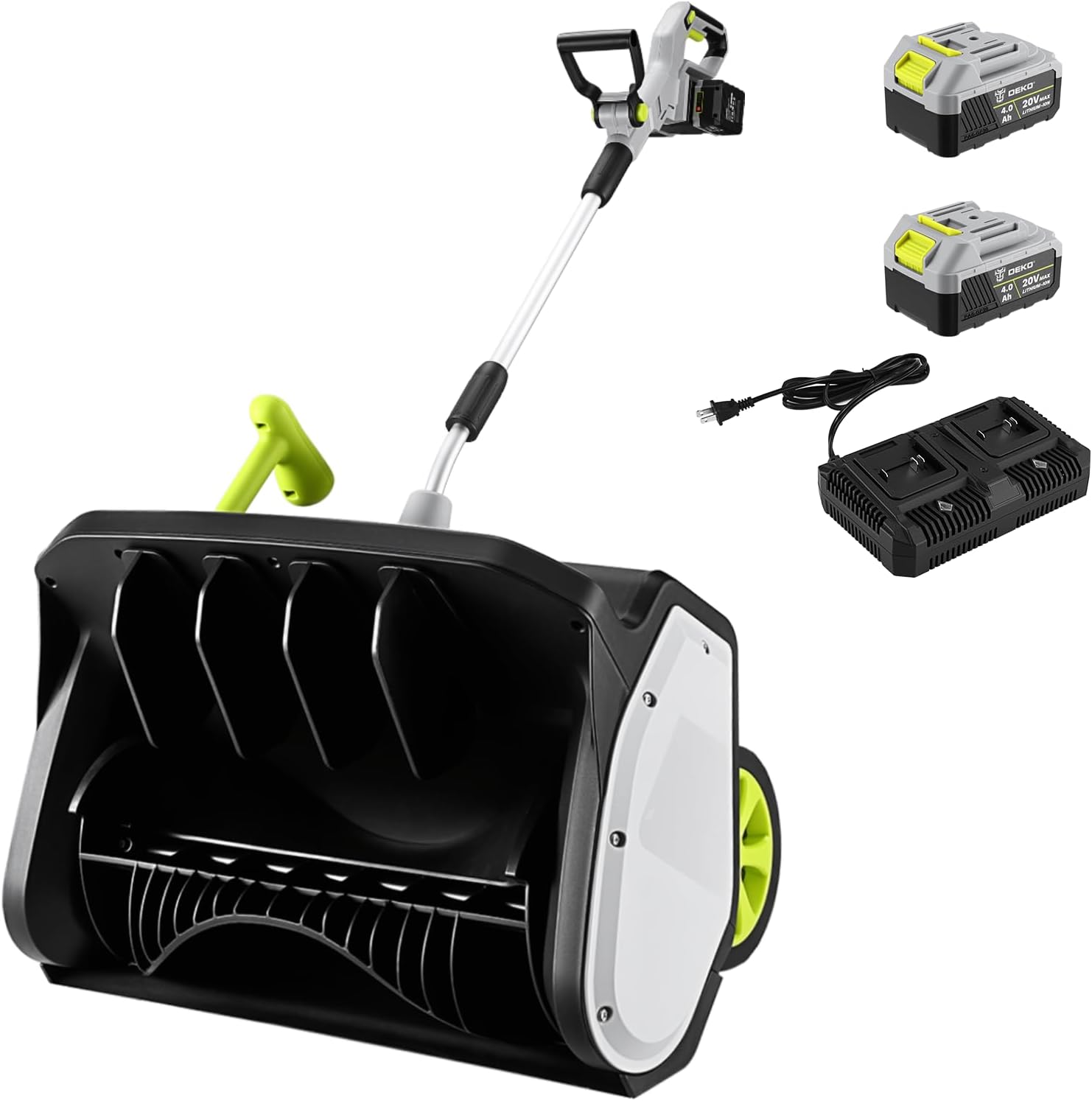 Cordless Snow Shovel: DEKOPRO 40V|17-Inch Cordless Snow Blower，Electric Snow Shove with Adjustable Chute, Lightweight