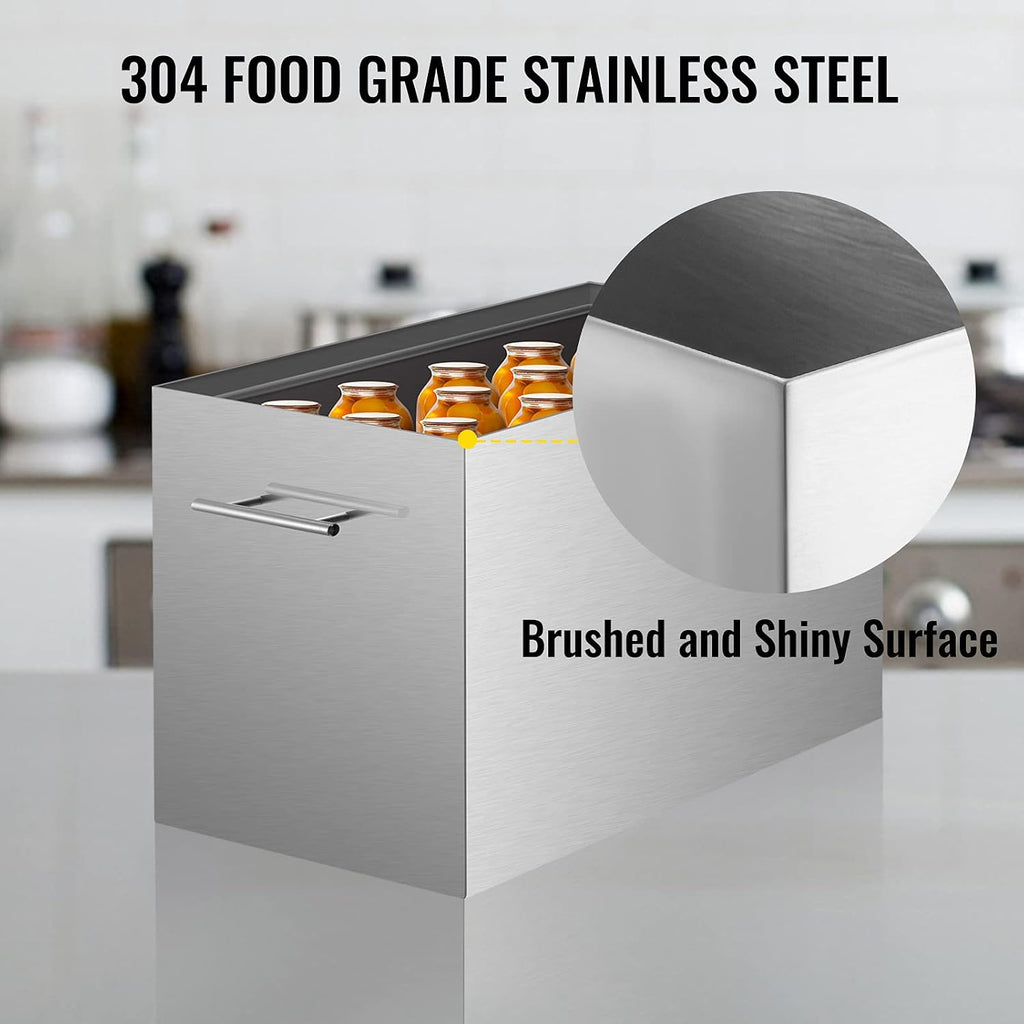 15 Quart Water Bath Canner - Stove Top Canning Pot with 2 Canning Racks, 304 Food Grade Stainless Steel, Flat Bottom