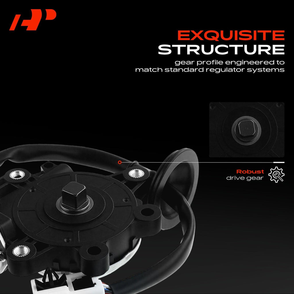 A-Premium Power Window Lift Motor Front Passenger Side, with 6-Pin Plug