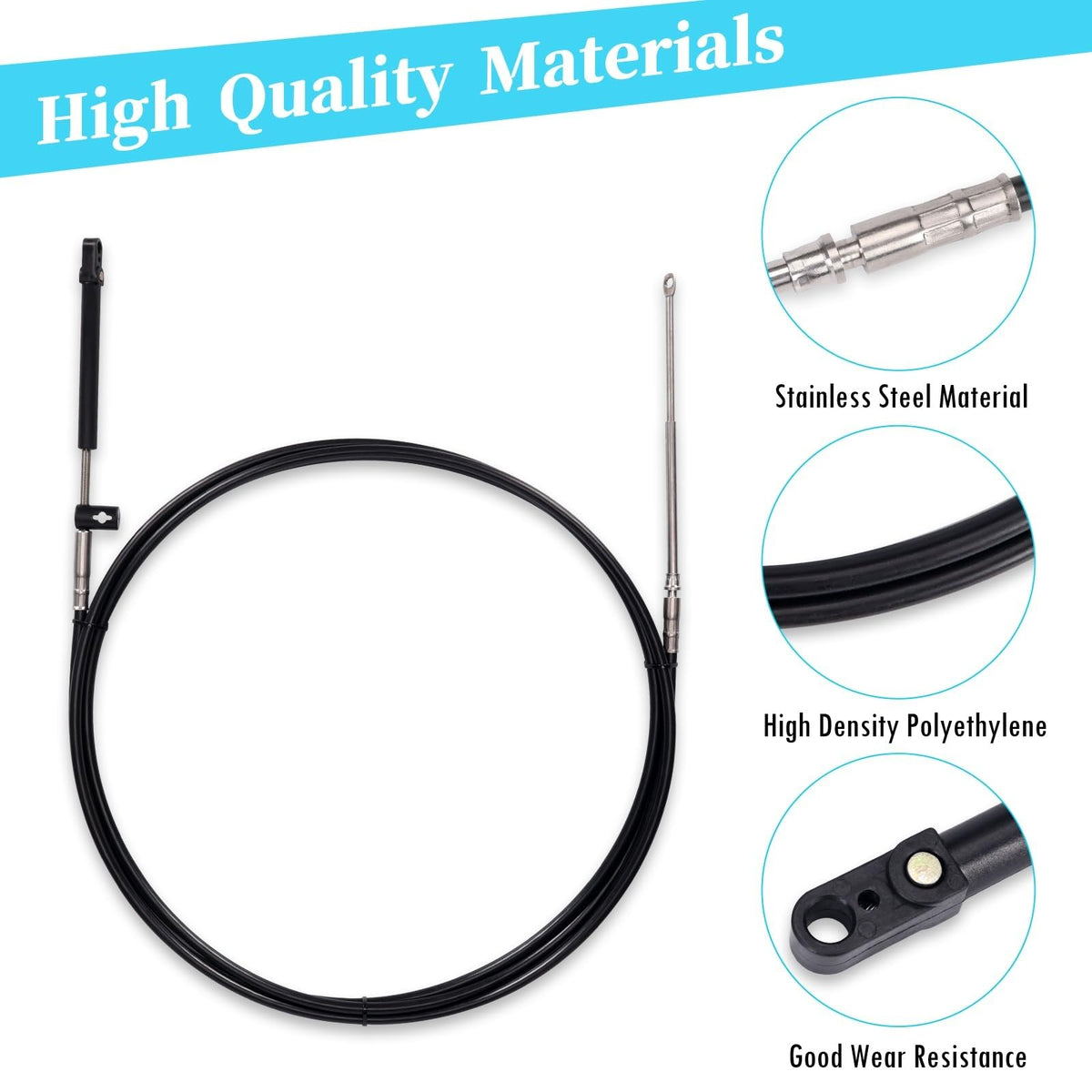 2pcs 12FT Gen2 Boat Throttle and Shift Cables For Mercury 4000 Control