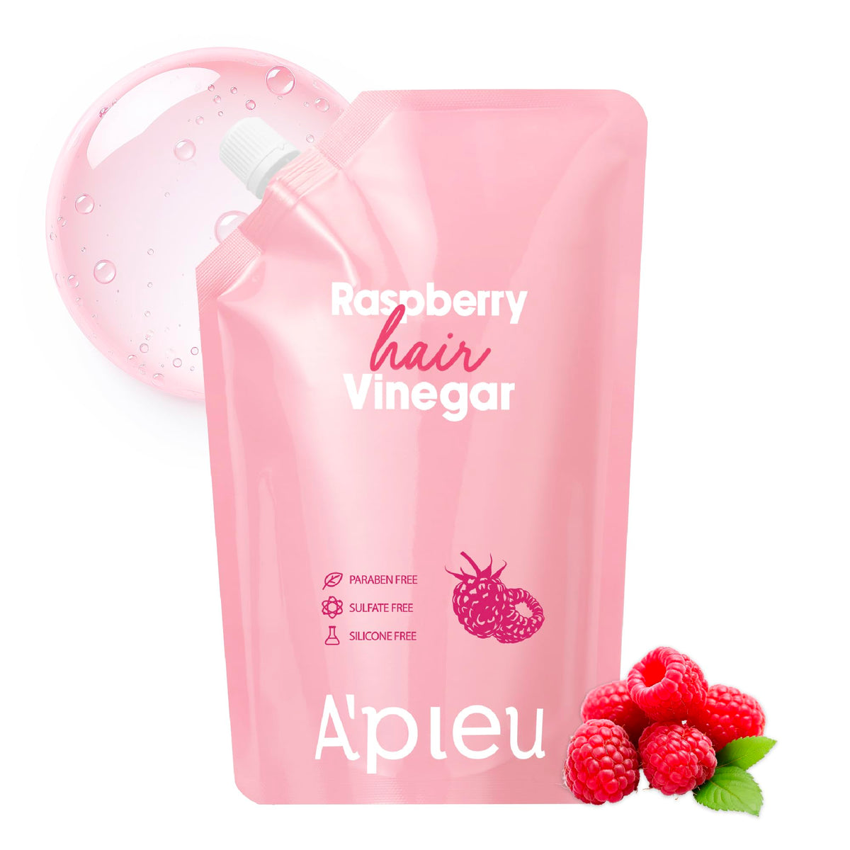 Raspberry Hair Vinegar Refill for Scalp Clarifying & Shine
