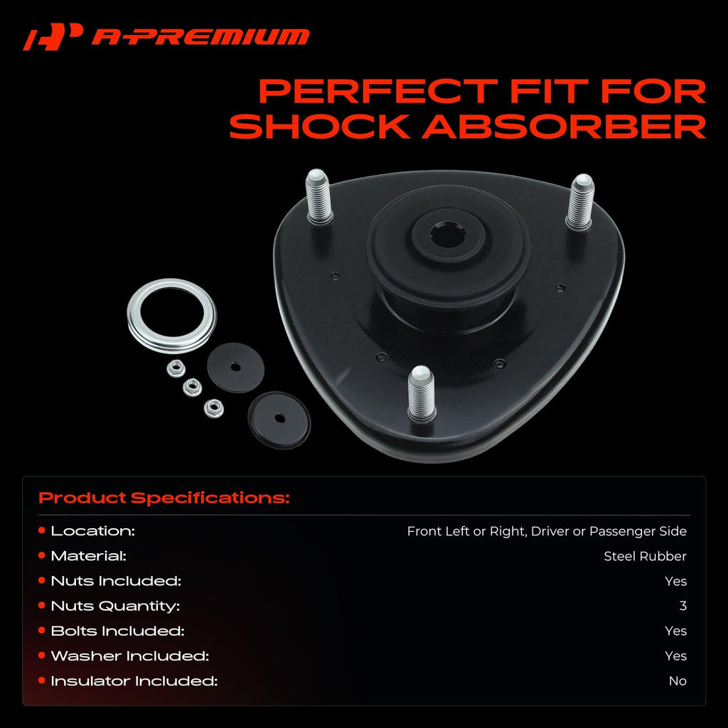 A-Premium Front Left or Right Strut Mount Compatible with Honda, Acura