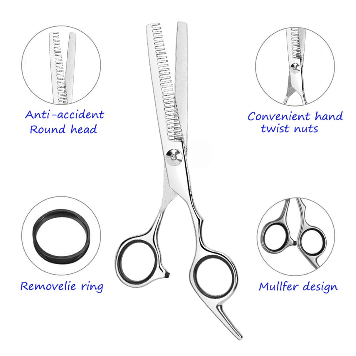 Professional Hair Thinning Shears/Scissors | 6.7Inch Hair Cutting Scissors with Stainless Steel Blades,Fine